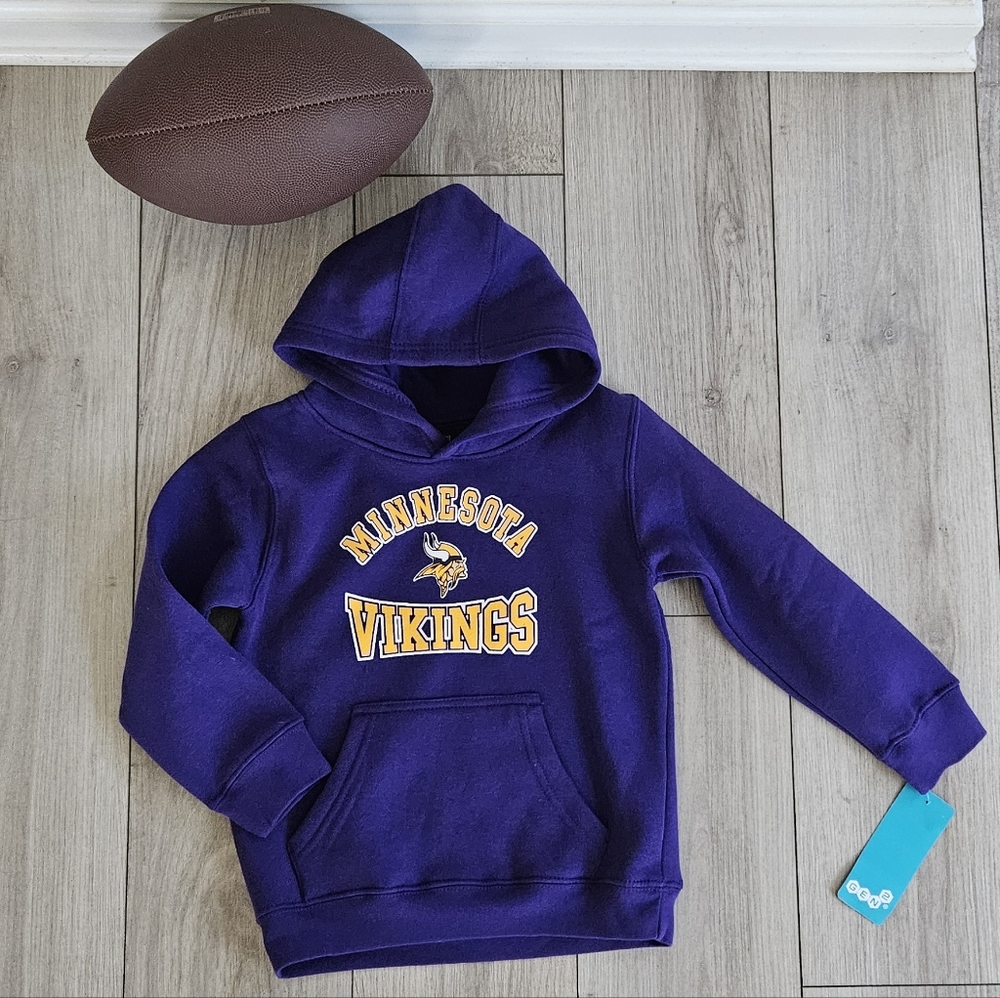NFL Minnesota Vickings Youth Hoodie Sweatshirt NWT Purple Vikings Kids